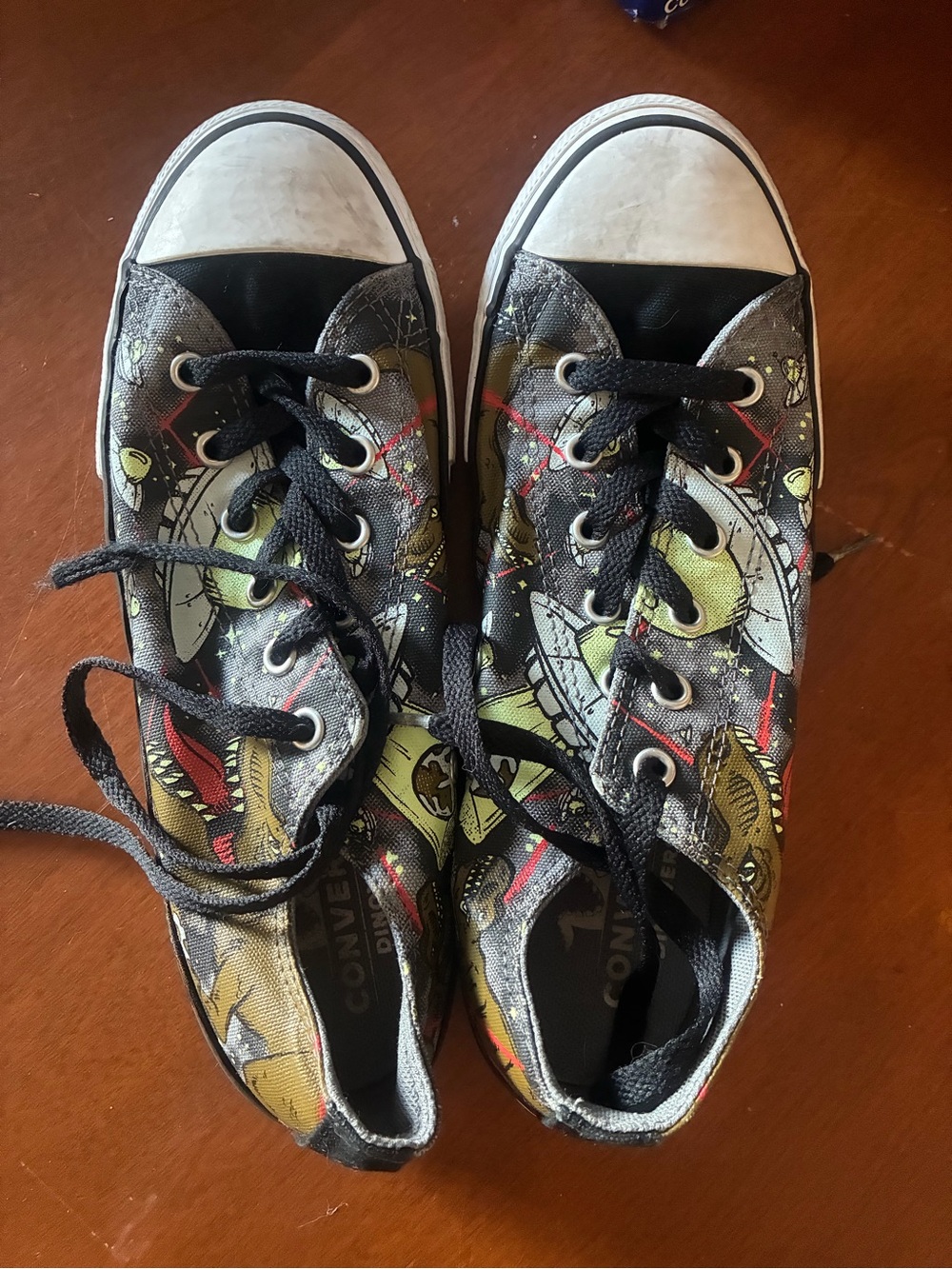 Converse Kids Black High-Top Sneakers with Multicolor Graphic